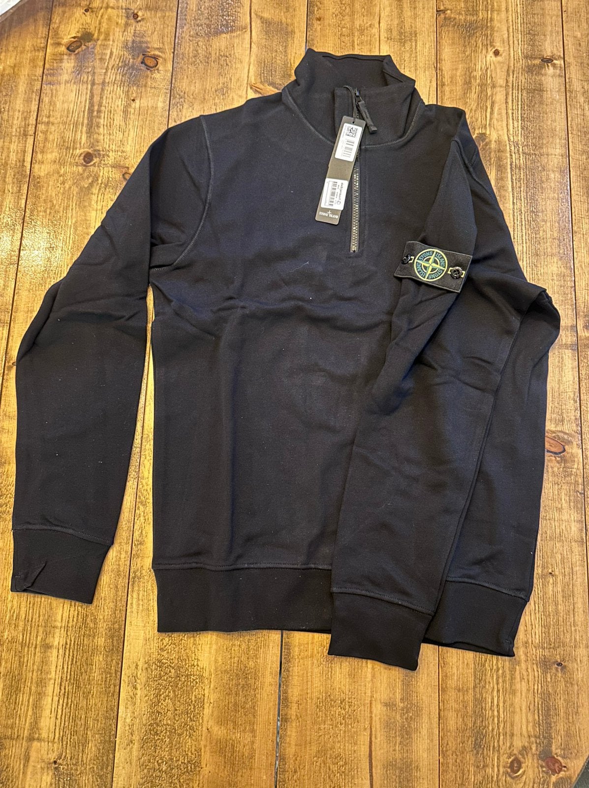 Stone island half zip trui zwart - Maat S & L, Ophalen of Verzenden, Nieuw, Zwart