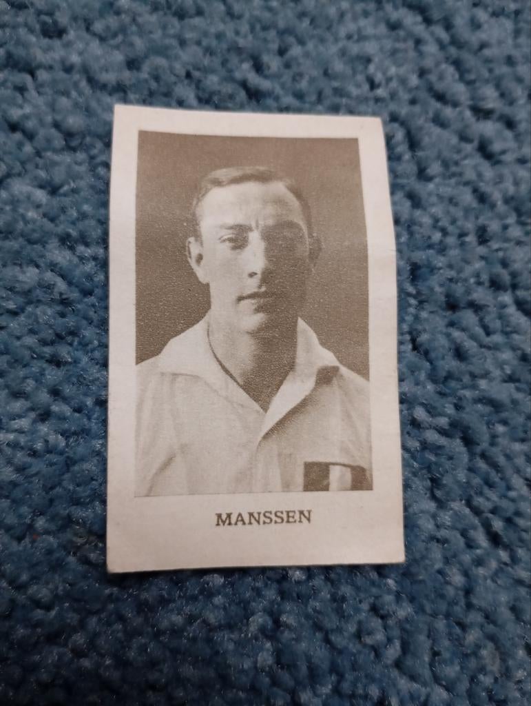 Vintage voetbal  plaatje Manssen Excelsior, Ophalen of Verzenden, Overige binnenlandse clubs, Poster, Plaatje of Sticker
