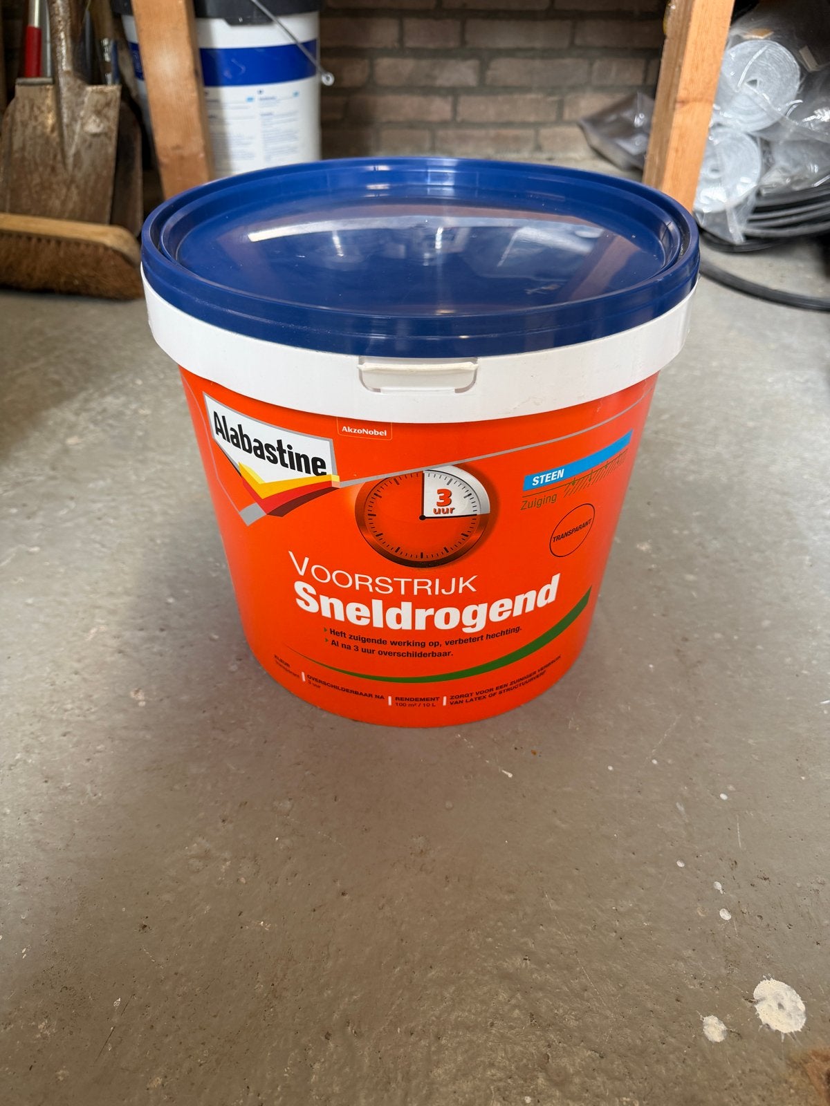 Alabastine Voorstrijk Sneldrogend 10L - 90% vol, 5 tot 10 liter, Wit, Ophalen of Verzenden, Verf