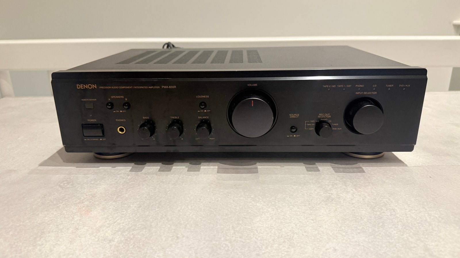 Denon PMA-655R Versterker - Schakelt soms van input, Audio, Tv en Foto, Gebruikt, Denon, Ophalen of Verzenden, 60 tot 120 watt