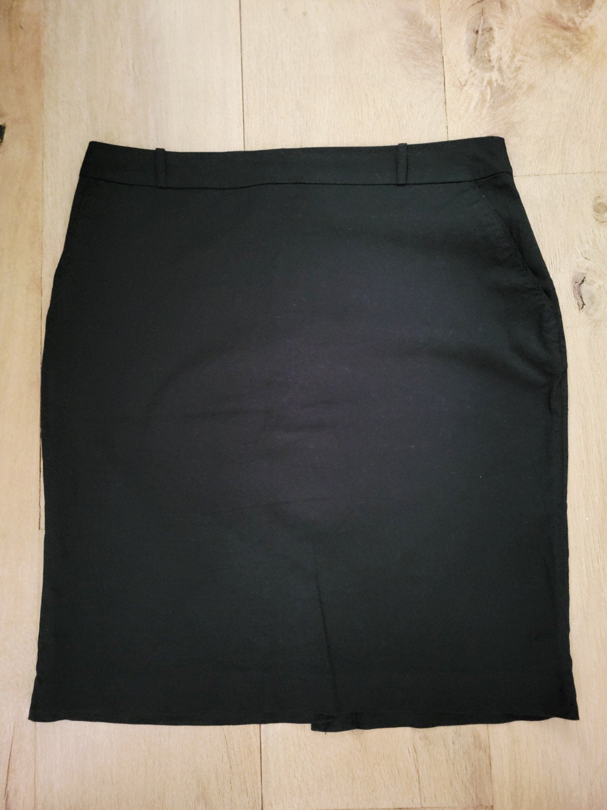 Zwarte kokerrok met rits aan de achterkant maat 46, H&M, Zwart, Maat 42/44 (L), Ophalen of Verzenden