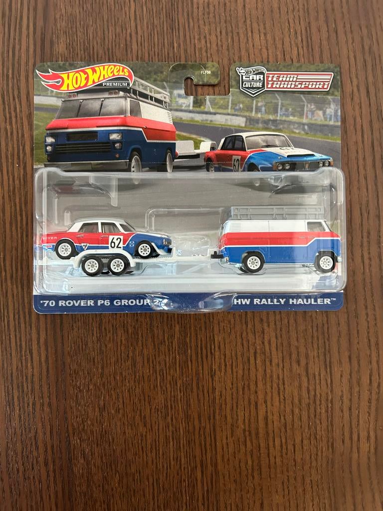 Hot Wheels Premium '70 Rover P6 Group 2 & HW Rally Hauler, Ophalen of Verzenden, Nieuw, Auto