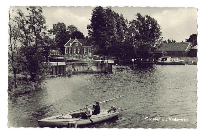 Vinkeveen - Groeten uit (1955), Verzamelen, Ansichtkaarten | Nederland, Verzenden, 1940 tot 1960, Gelopen, Utrecht