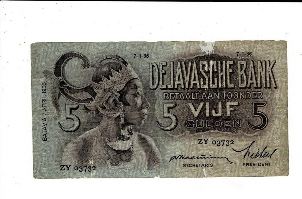 Nederlandsch Indië 5 gulden 1936, Postzegels en Munten, Verzenden
