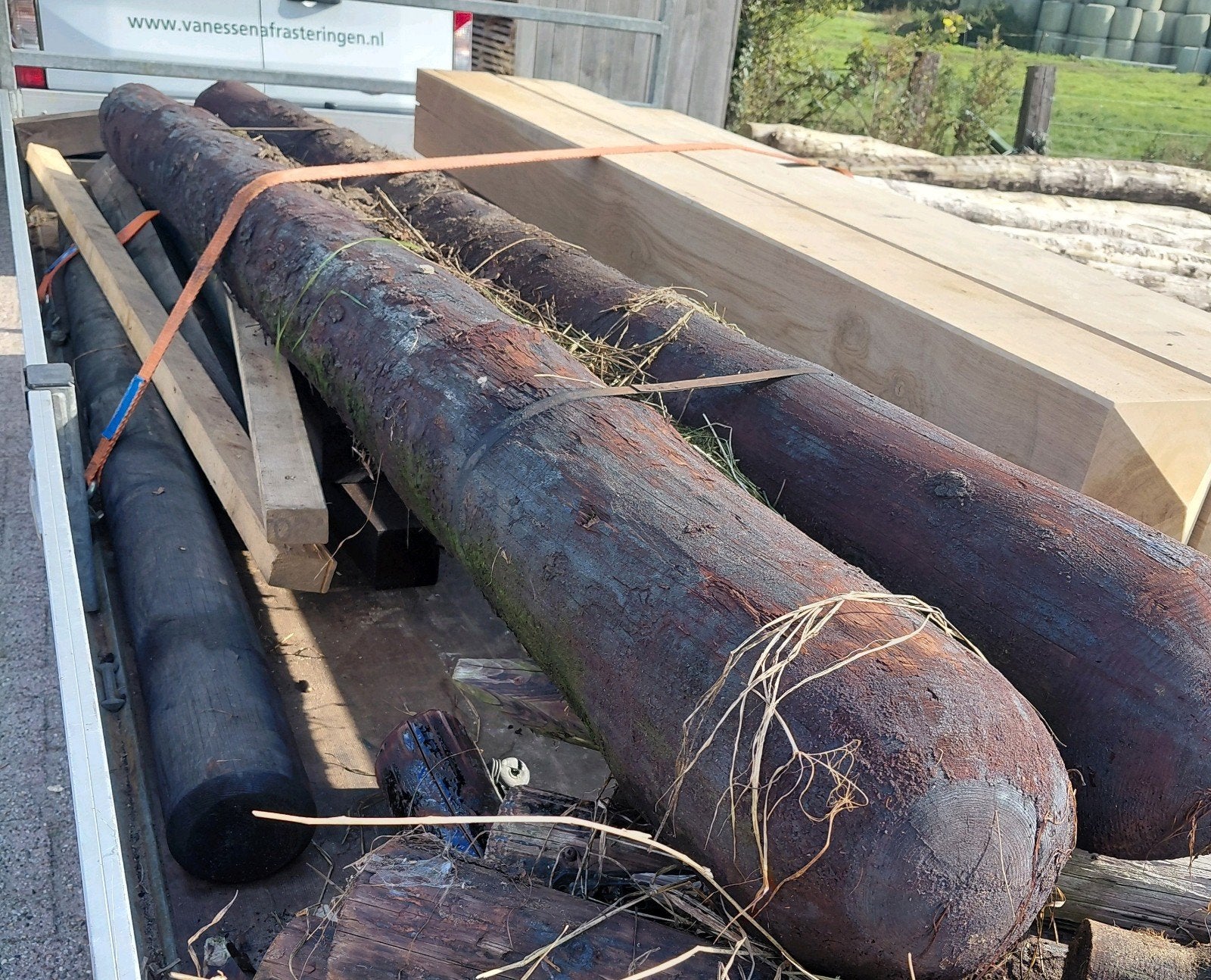 3 meter creo palen met ronde kop, Ophalen of Verzenden