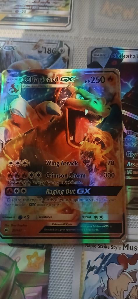 Pokémon kaart Charizard GX 7,50, Hobby en Vrije tijd, Verzamelkaartspellen | Pokémon, Ophalen of Verzenden, Gebruikt, Losse kaart