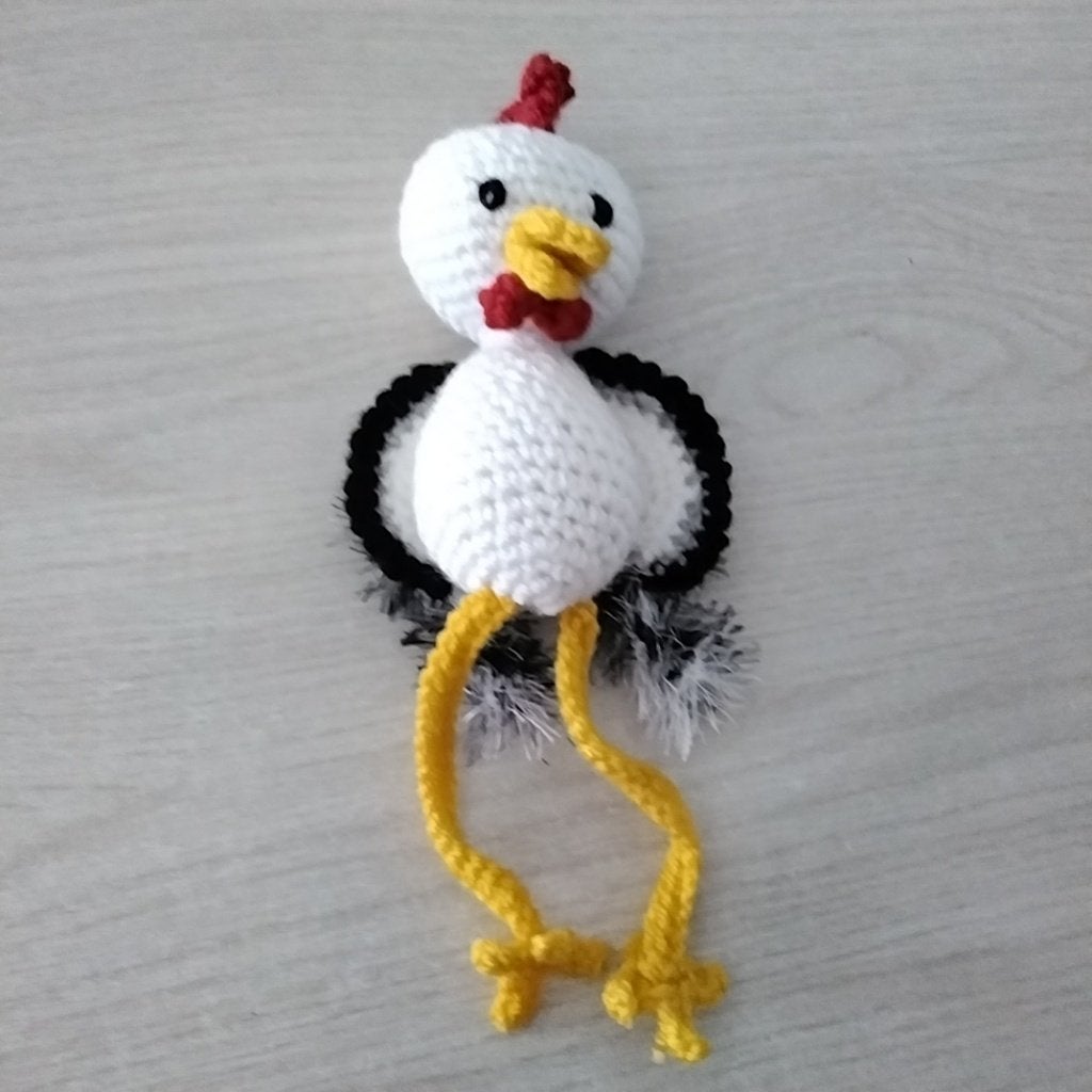Gehaakte  kip, Kinderen en Baby's, Speelgoed | Knuffels en Pluche, Handgemaakt, Overige typen, Ophalen of Verzenden, Zo goed als nieuw