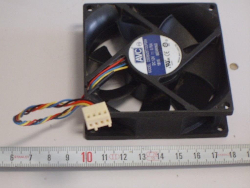 AVC model DS08025T12UP084 PC Fan met 1B1S bearing, 12 V DC, Computers en Software, Ophalen of Verzenden, Gebruikt, Luchtkoeling