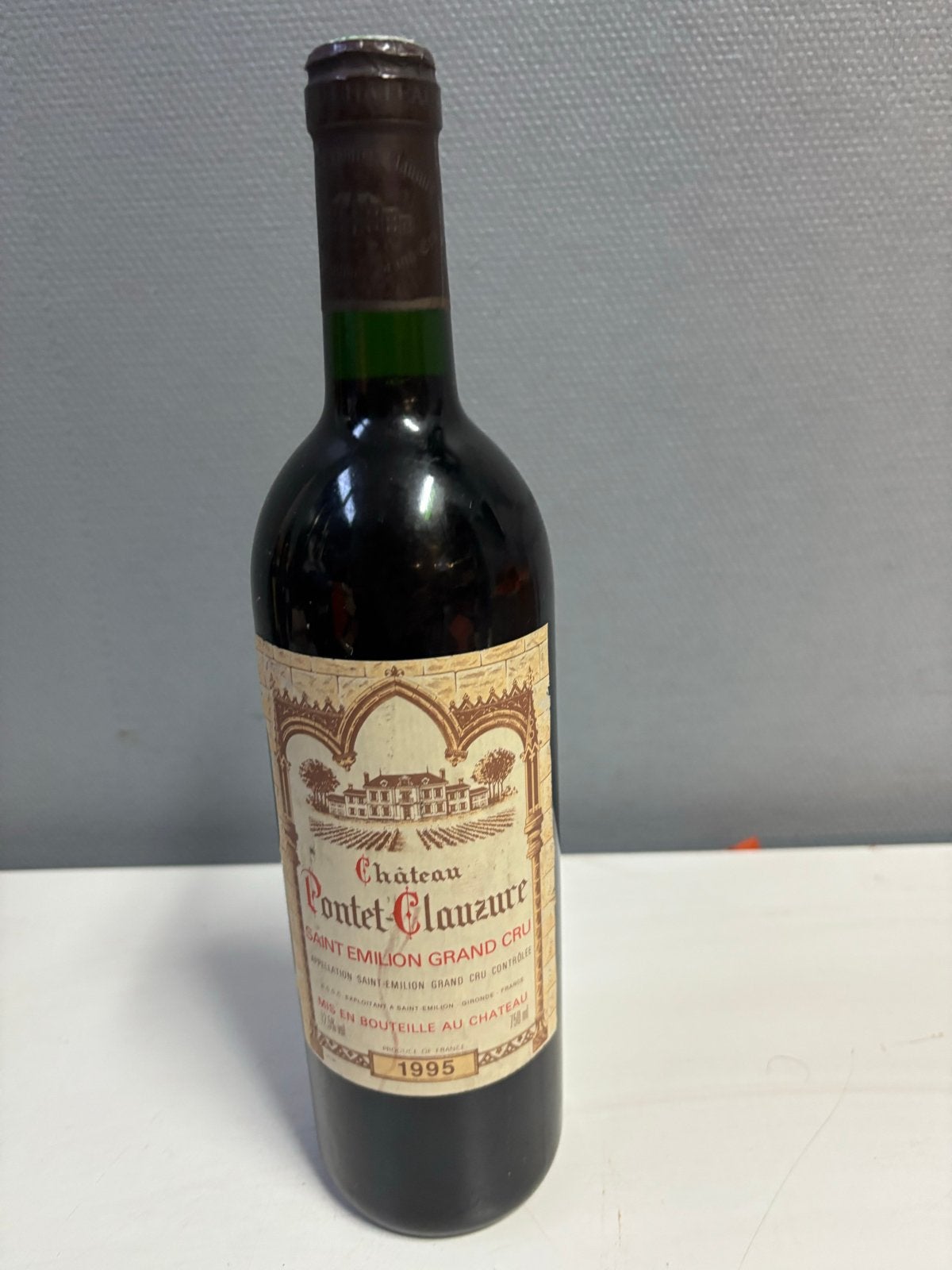 Château Pontet-Clauzure Saint-Émilion Grand Cru 1995, Verzamelen, Gebruikt, Frankrijk, Ophalen of Verzenden, Rode wijn