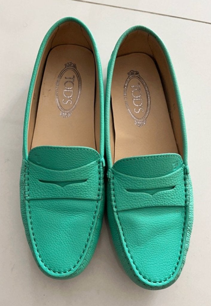 Tod's gommino ballerina, Zo goed als nieuw, Groen, Ballerina's, Ophalen of Verzenden