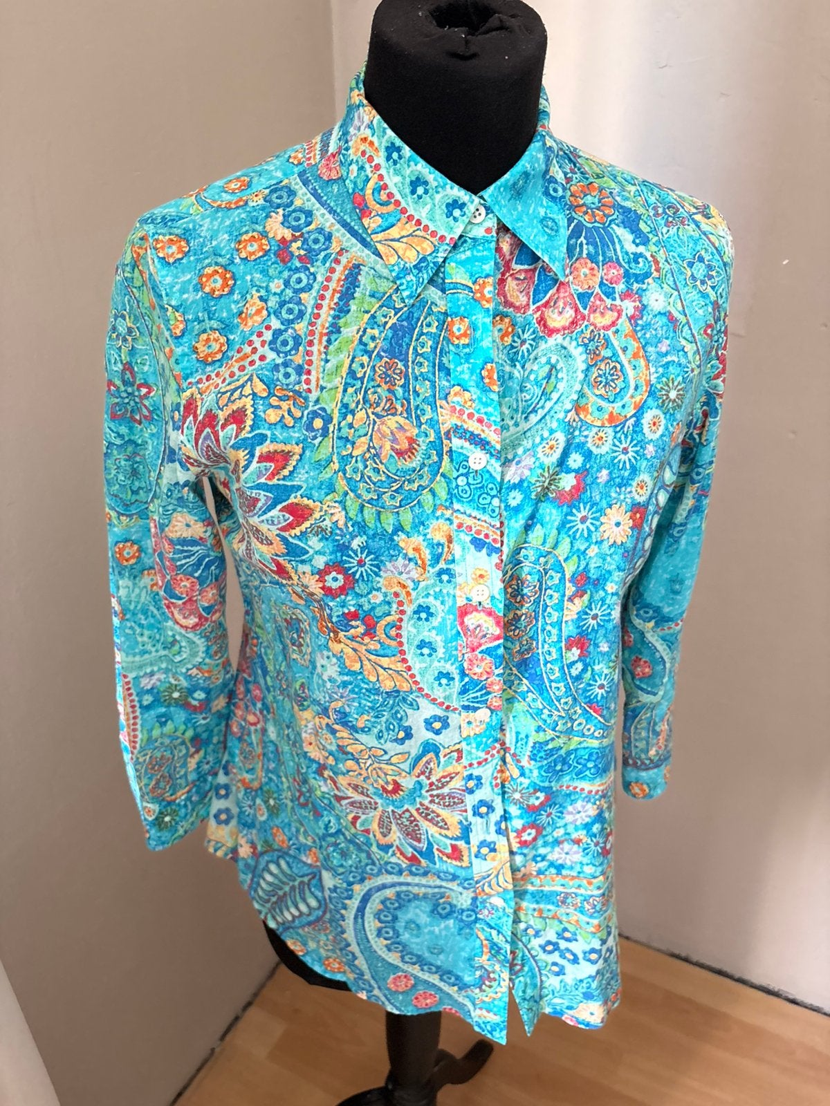 Lauren Ralph Lauren mooie blouse met paisley print mt S, Kleding | Dames, Blouses en Tunieken, Ophalen of Verzenden, Zo goed als nieuw