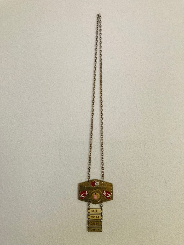 Carnaval onderscheiding/ketting CV de Auwfieppen Helmond, Ophalen of Verzenden, Overige materialen, Nederland