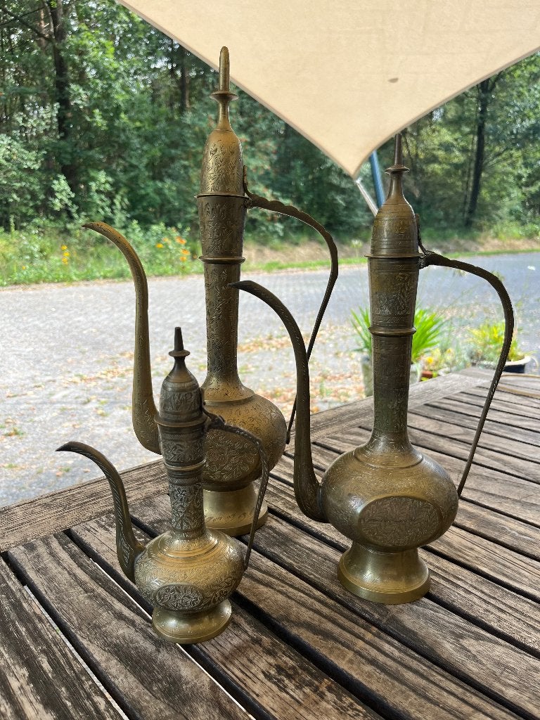 Vintage messing schenkkan | Aftaba | Ewer, Ophalen of Verzenden