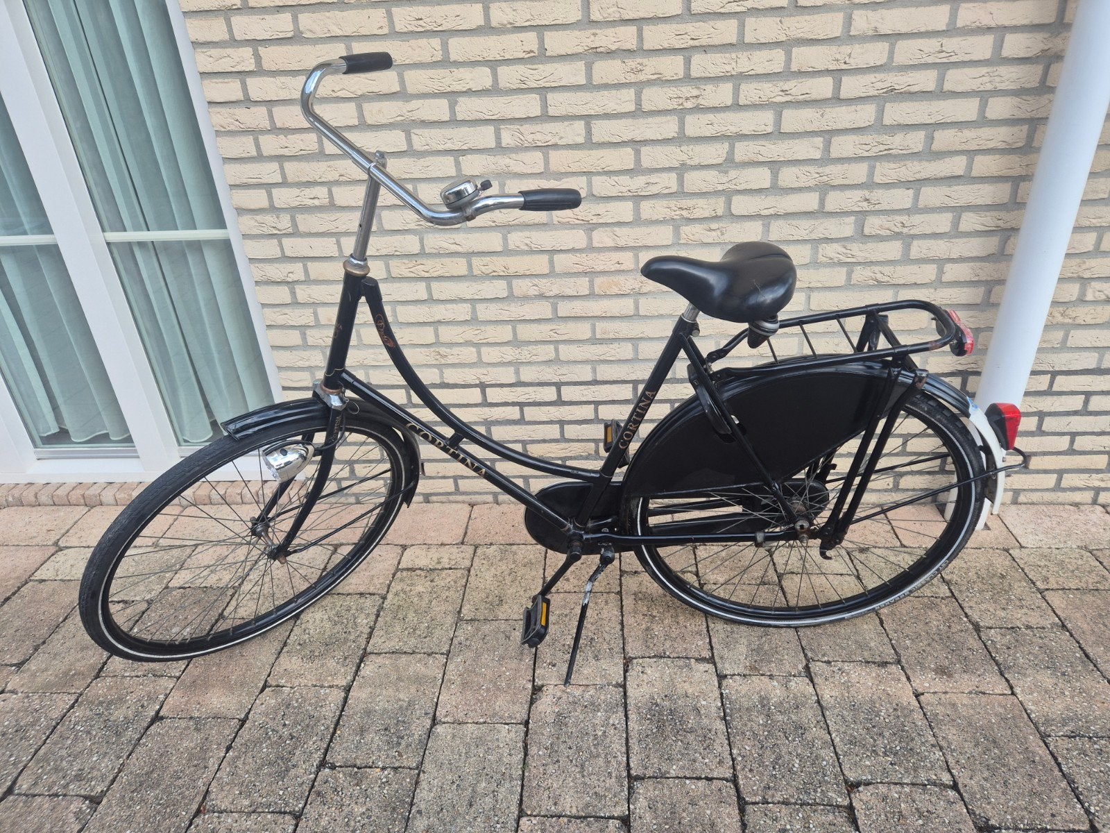 Oma fiets cortina, Ophalen of Verzenden