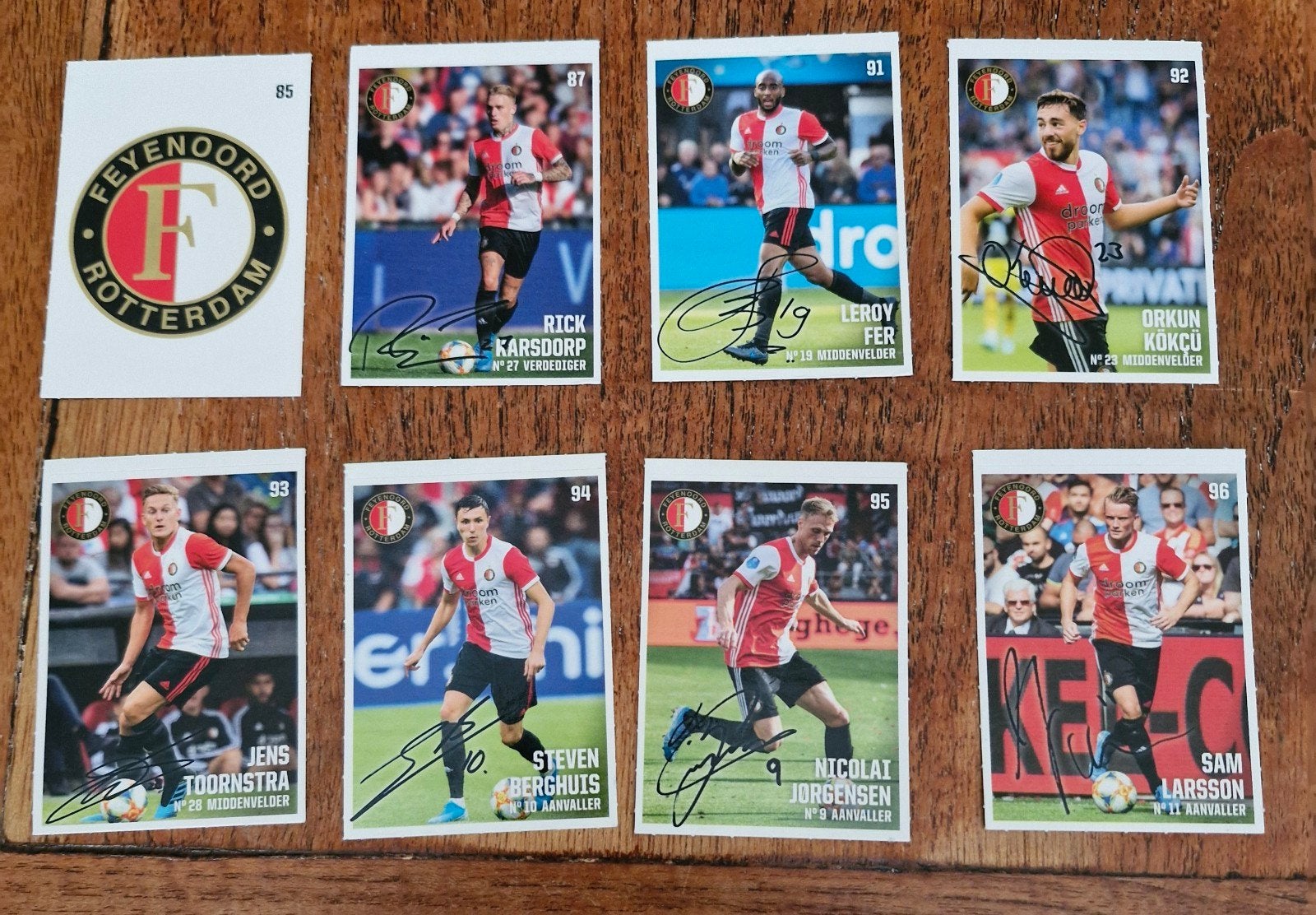 Feyenoord Voetbalplaatjes 2019/2020 - Set van 8, Verzamelen, Ophalen of Verzenden, Zo goed als nieuw, Feyenoord, Poster, Plaatje of Sticker