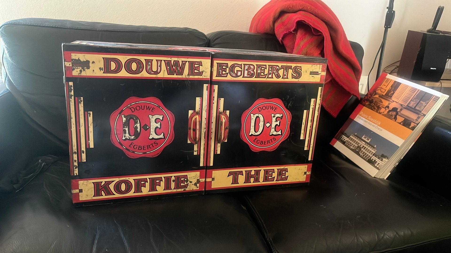 Vintage Douwe Egberts Koffie & Thee Blik, Antiek en Kunst, Ophalen of Verzenden