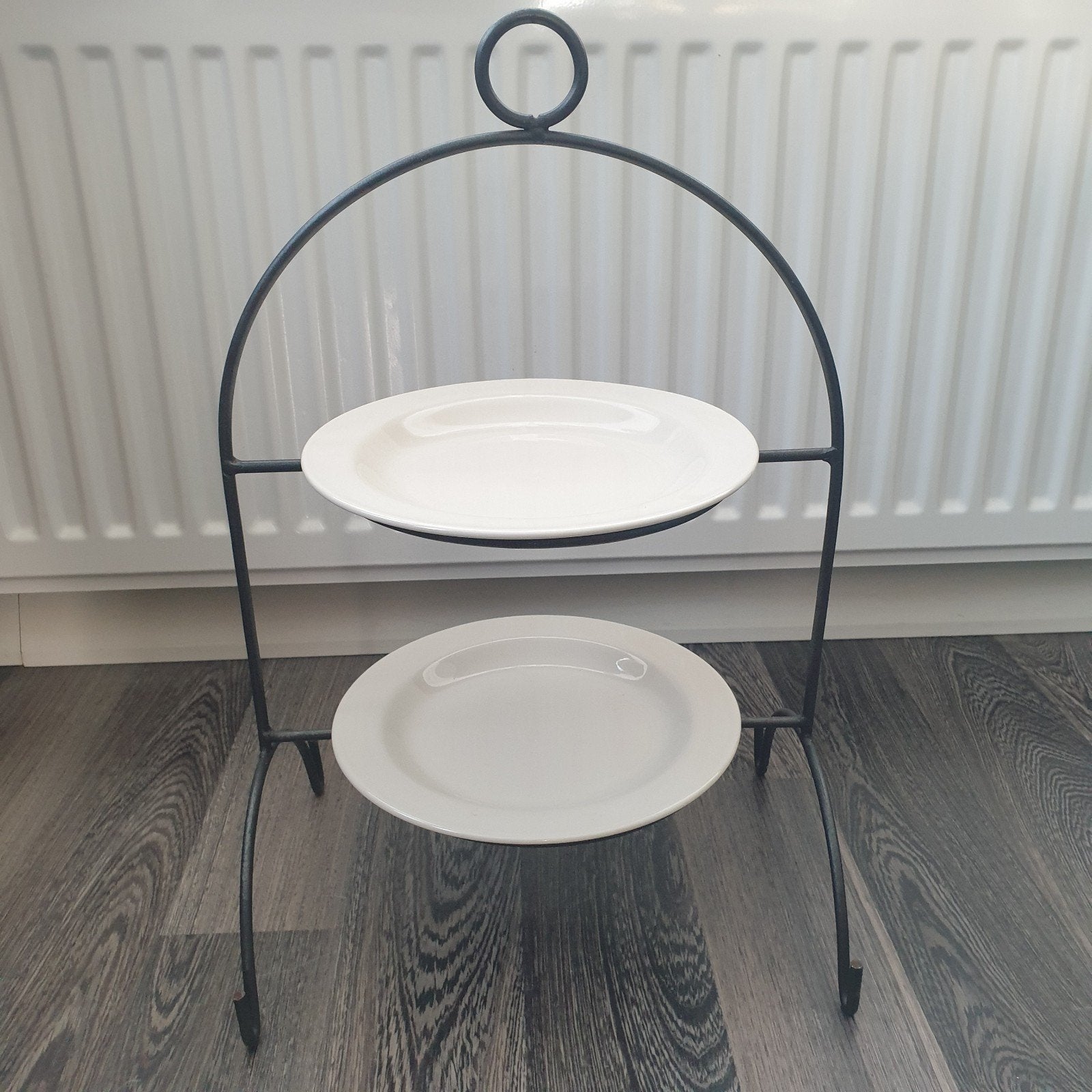 Elegante etagère met 2 lagen en metalen frame, Ophalen of Verzenden