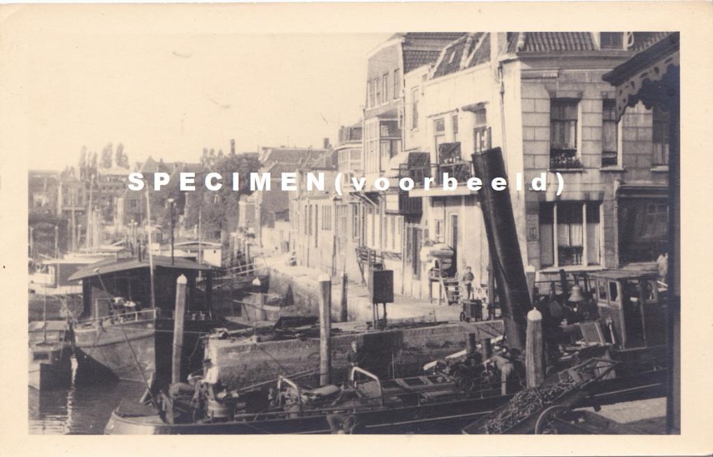 Oude foto Dordrecht Wijnhaven hoek Mattenkade, Gebruikt, Verzenden, Foto, Voor 1940