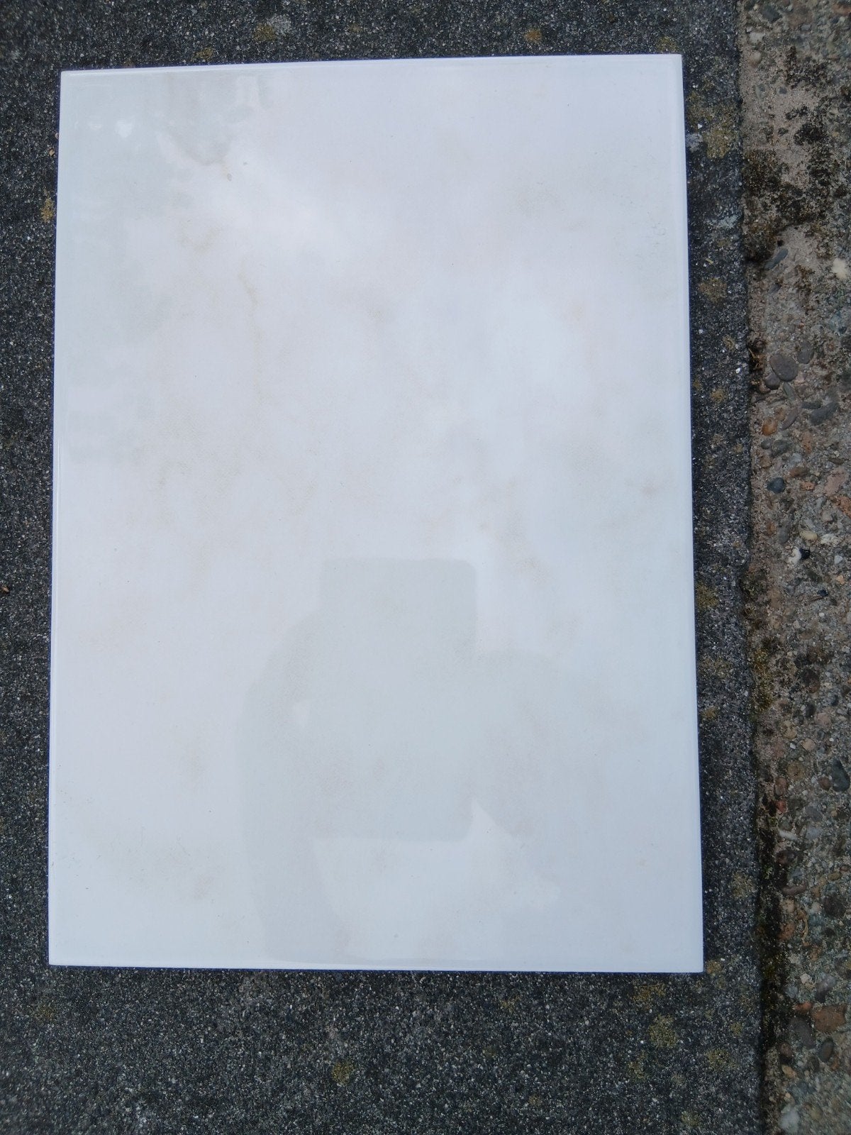 restant 8 hoogglans wandtegel wit/ pergamon, Ophalen, Nieuw, Minder dan 5 m², 20 tot 40 cm