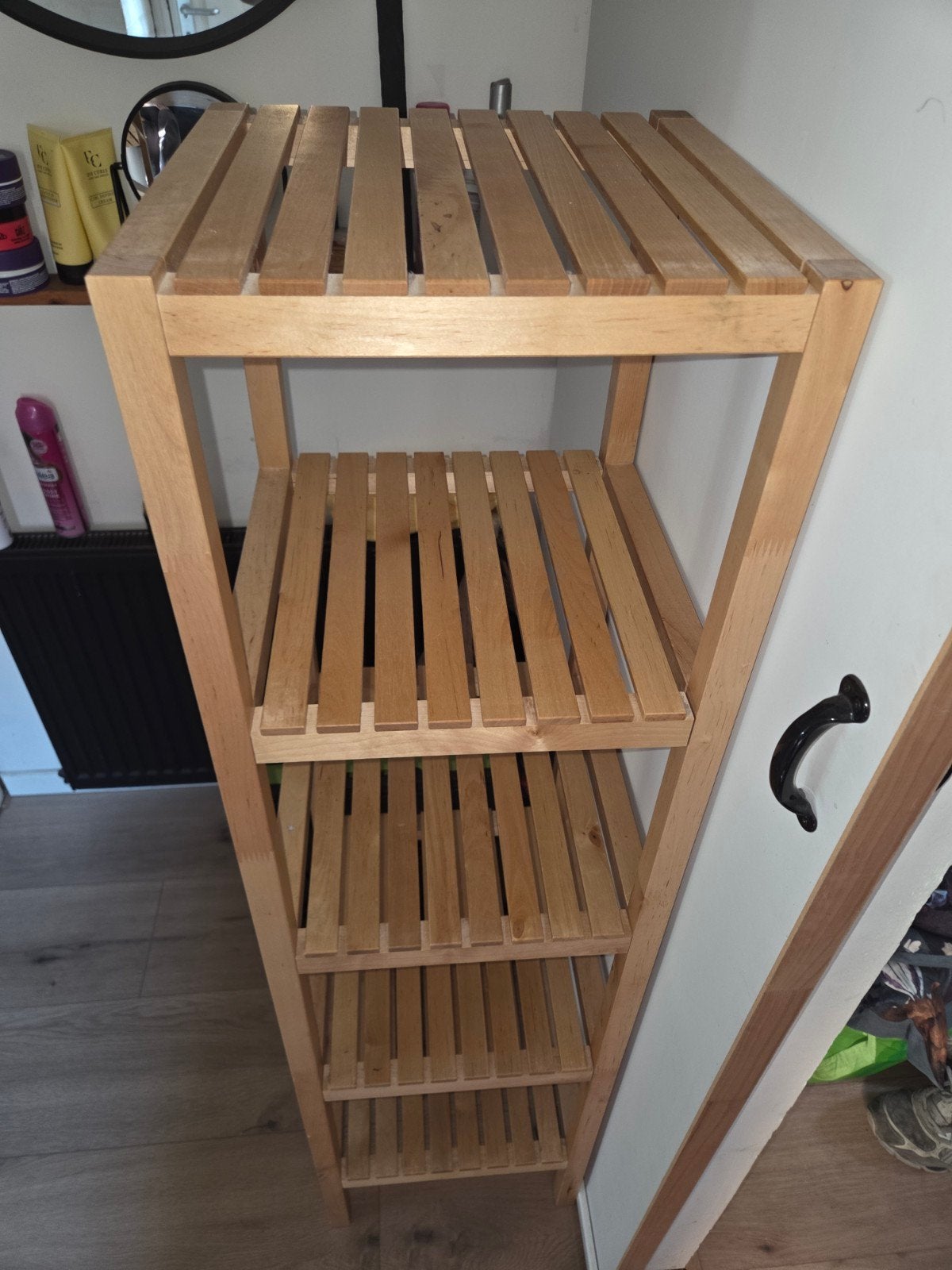 IKEA Molger Houten Stellingkast met 4 Planken - Licht Hout, Huis en Inrichting, Ophalen, Gebruikt