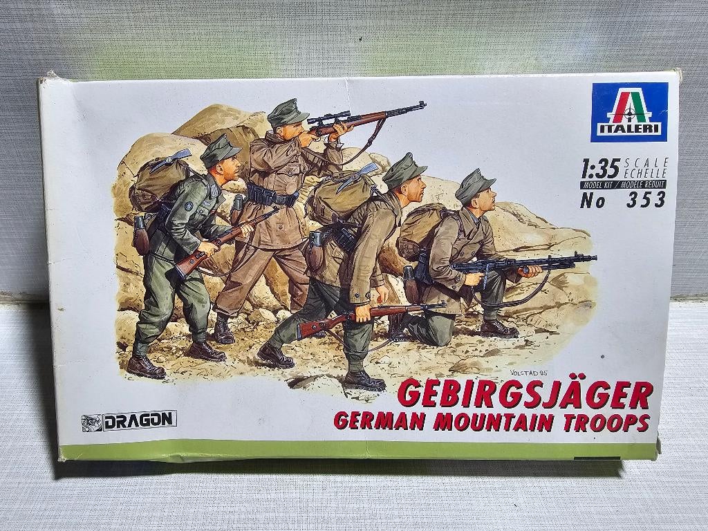 Italeri gebirgsjager modelbouw, Ophalen of Verzenden, Zo goed als nieuw, 1:50 of kleiner, Figuur of Figuren