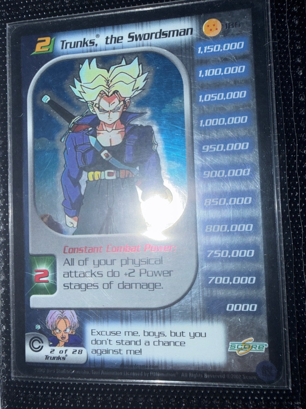 Dragon Ball Z Trunks The Swordsman Kaart, Ophalen of Verzenden, Zo goed als nieuw, Losse kaart