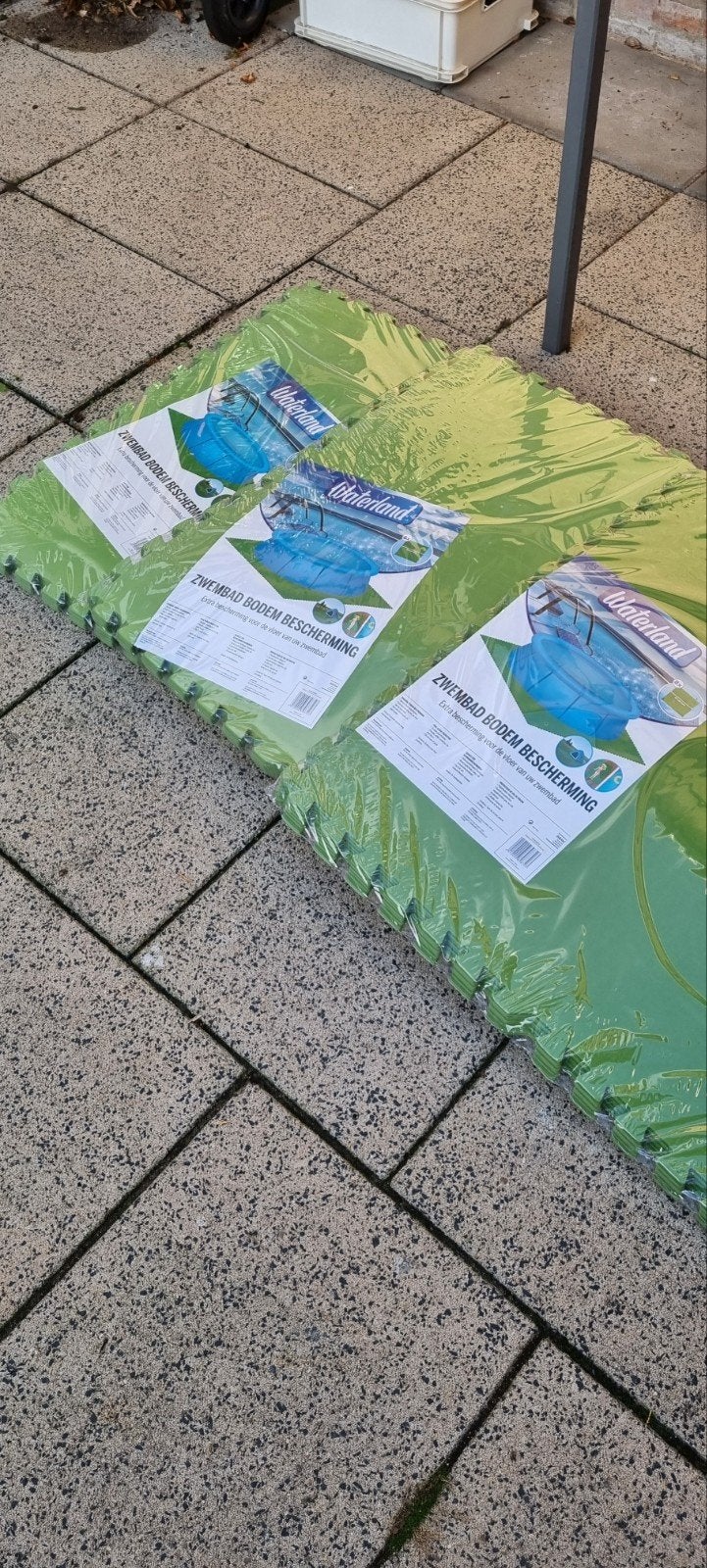 Waterland Zwembad Bodembescherming - 8x 81x81cm tegels, Ophalen, Opblaaszwembad, 80 tot 120 cm, Nieuw