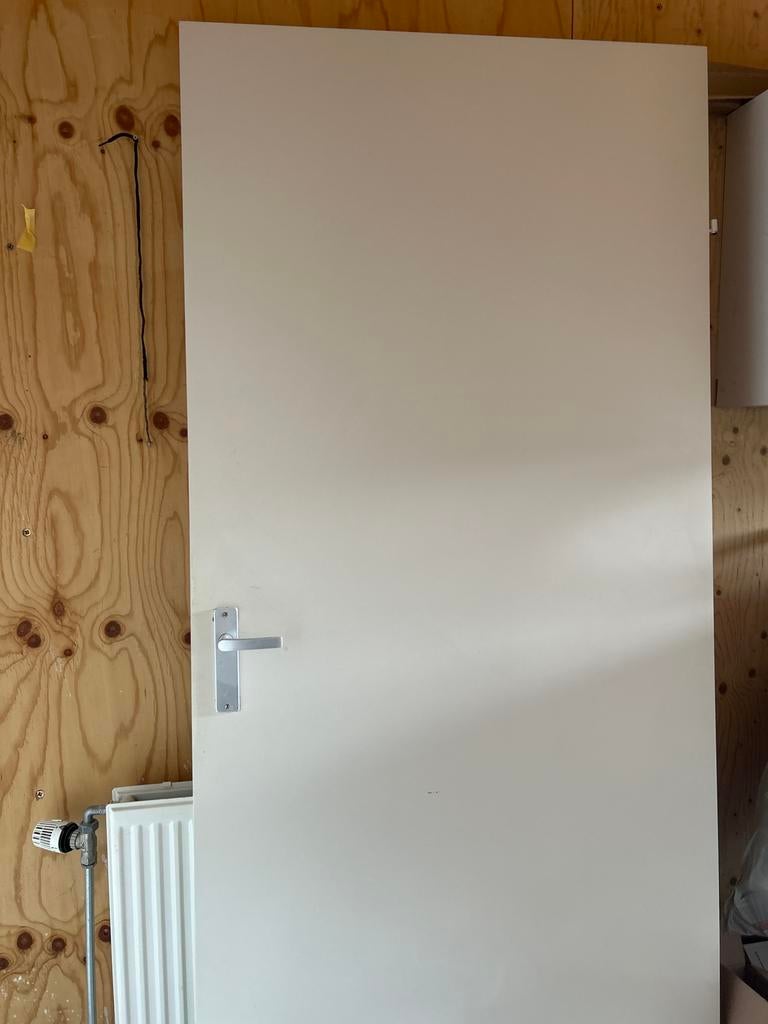 Witte binnendeur met klink - Gebruikt, Gebruikt, 80 tot 100 cm, Binnendeur, Ophalen of Verzenden