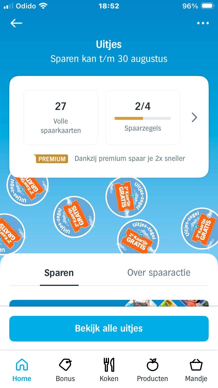 AH UITJES 2de kaartje gratis, Albert Heijn, Ophalen