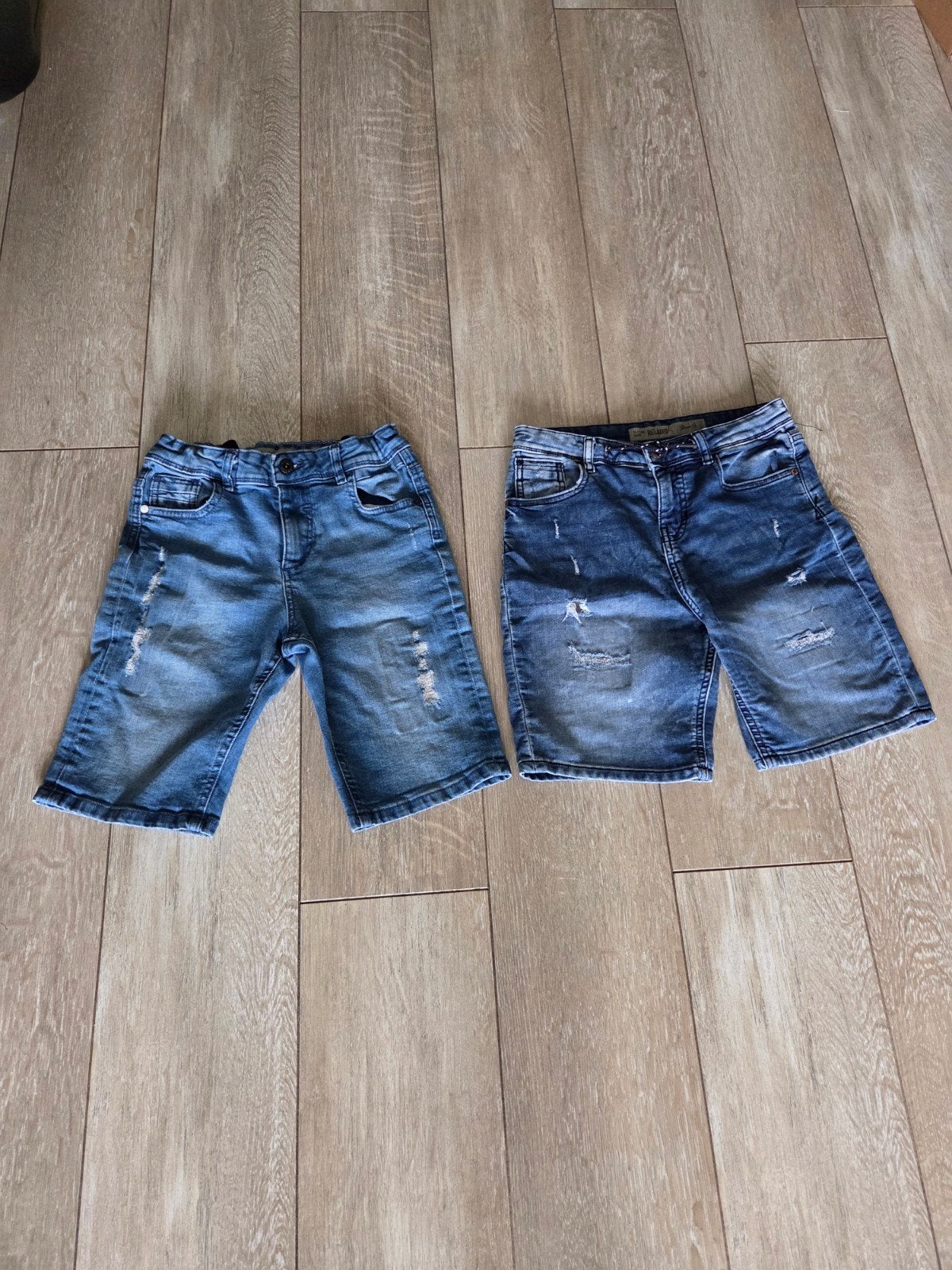 2x korte spijkerbroek. Denim & Co. Maat 146., Kinderen en Baby's, Kinderkleding | Maat 146, Gebruikt, Denim Co, Jongen, Ophalen