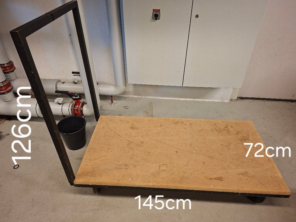 Platte kar, 100 liter of meer, Ophalen, Gebruikt, Transportkar