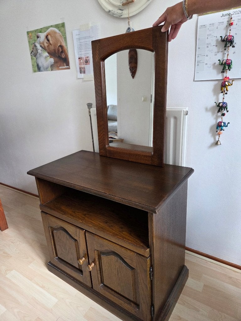 Gratis af te halen donker eiken houten tv kast, Ophalen, Gebruikt, 50 tot 100 cm, Minder dan 100 cm