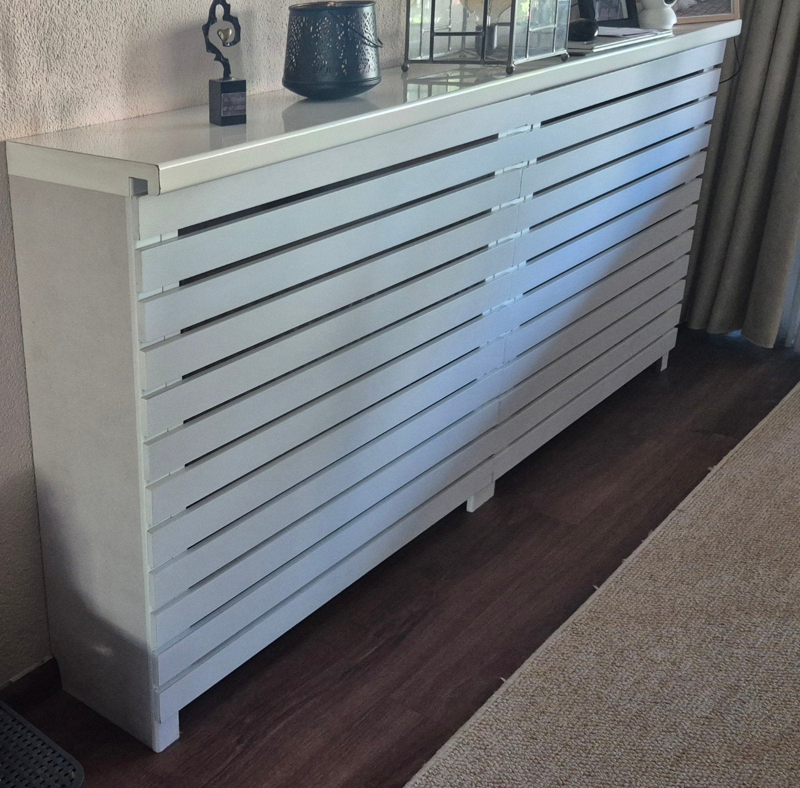 Witte radiatorbekleding 200x91x29 cm, Ophalen, Gebruikt, Wit