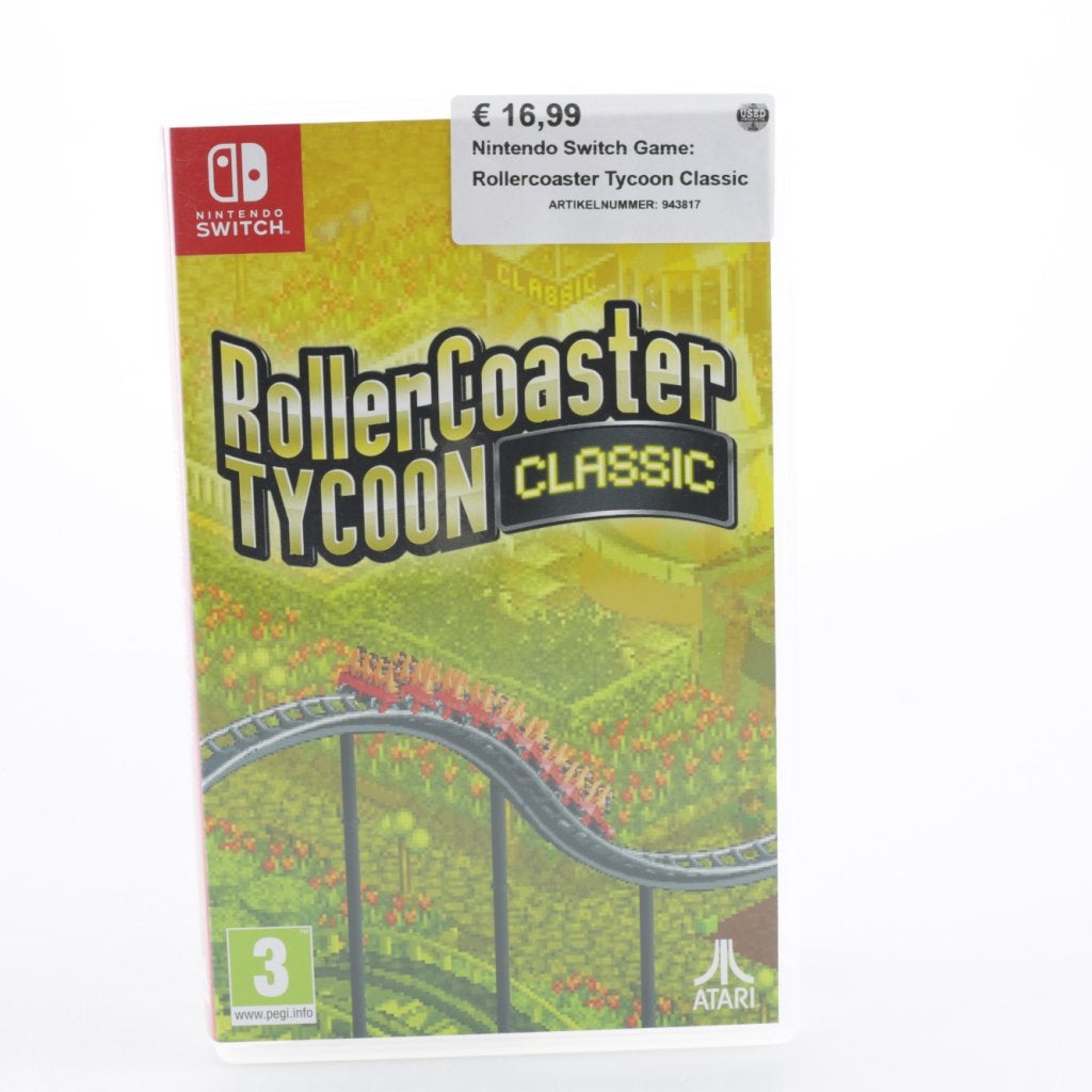 Nintendo Switch Game: Rollercoaster Tycoon Classic, Nintendo, Zo goed als nieuw, Support@nintendo.com, 11-1 Hokotate-cho, Kamitoba, Minami-ku
Kyoto 601-8501
Japan