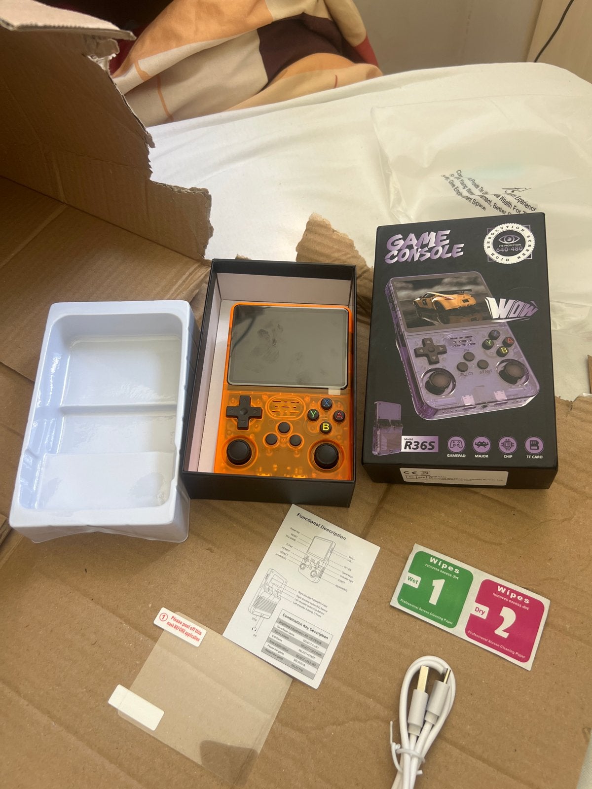 R36S Draagbare Retro Game Console 128GB Oranje, Ophalen, Overige merken, Nieuw