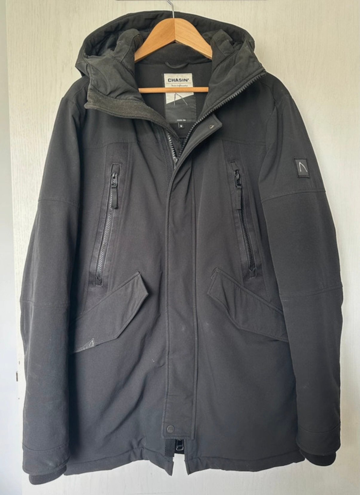 Chasin winterjas zwart-maat M, Kleding | Heren, Ophalen of Verzenden, Zo goed als nieuw, Maat 48/50 (M), Zwart