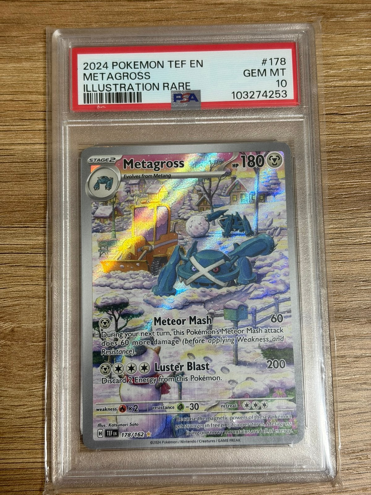 Metagross 178/162 PSA 10, Ophalen of Verzenden, Zo goed als nieuw, Losse kaart, Foil