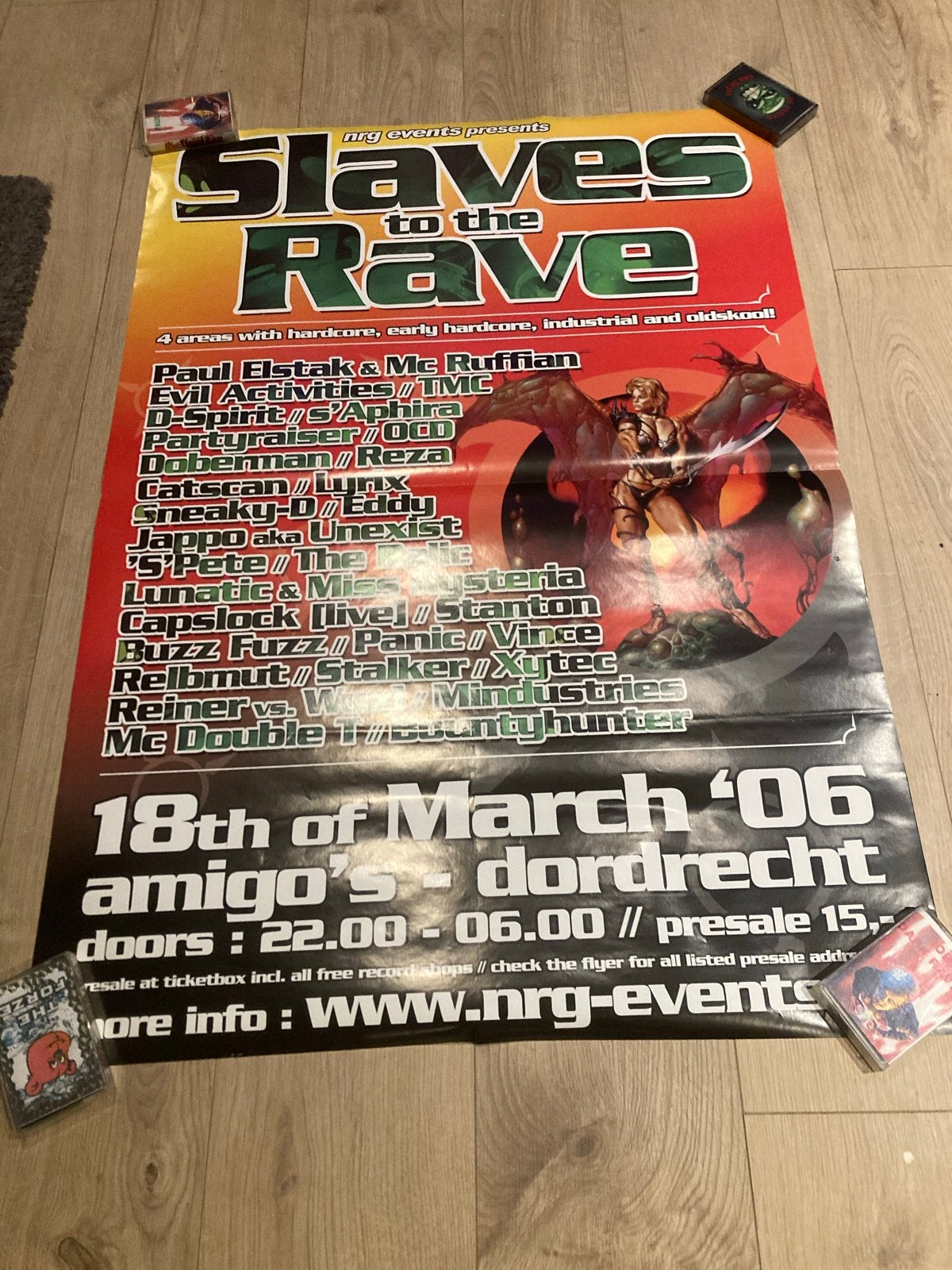 Poster Slaves to the Rave '06 Hardcore Gabber, Verzamelen, Ophalen of Verzenden, A1 t/m A3, Muziek, Rechthoekig Staand
