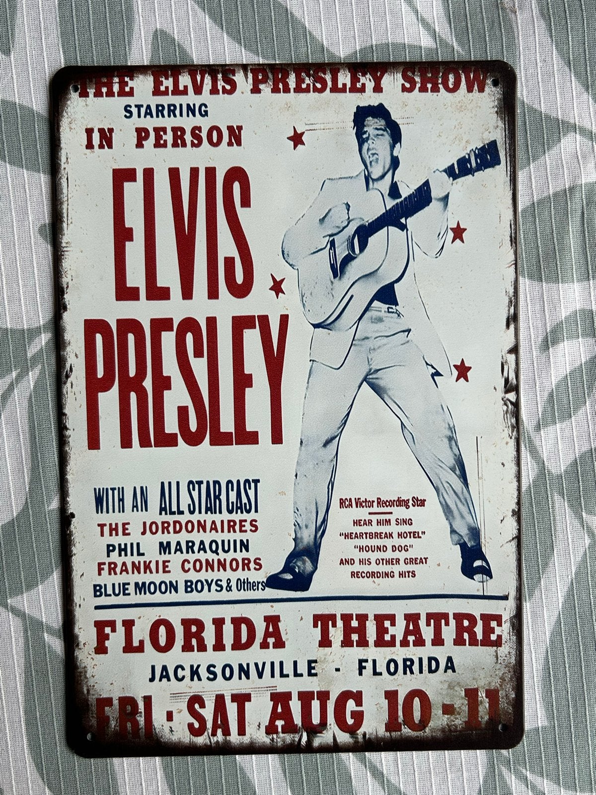 Elvis Presley Metalen Bord 20x30 cm - Vintage Look, Ophalen of Verzenden, Nieuw