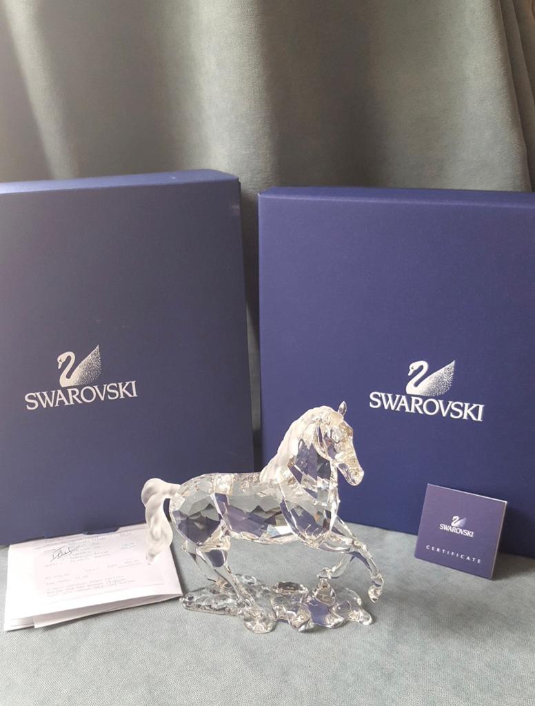 Swarovski Kristal Paard hengst - Elegant en Gedetailleerd, Verzamelen, Ophalen of Verzenden, Zo goed als nieuw, Figuurtje