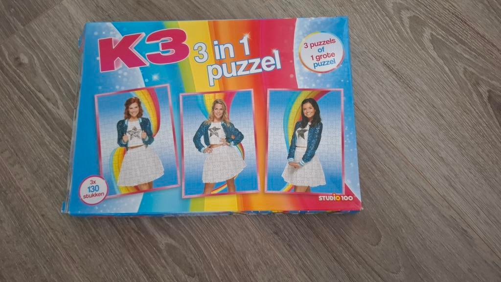 K3 puzzels, Ophalen of Verzenden, Meer dan 50 stukjes, Gebruikt, 4 tot 6 jaar