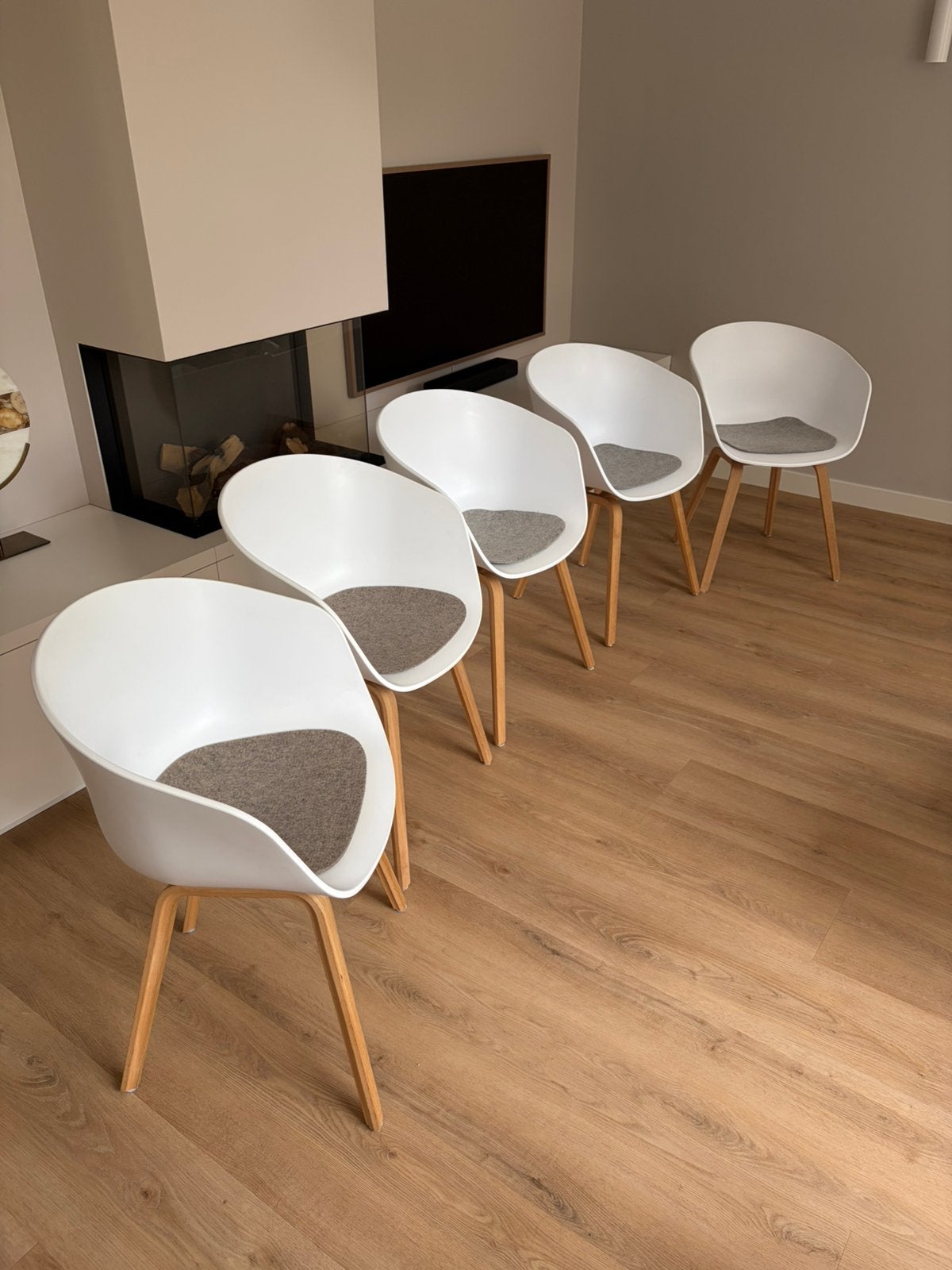 5 witte HAY about a chair AAC22 designstoelen, Huis en Inrichting, Stoelen, Gebruikt, Wit, Vijf, Zes of meer stoelen, Ophalen