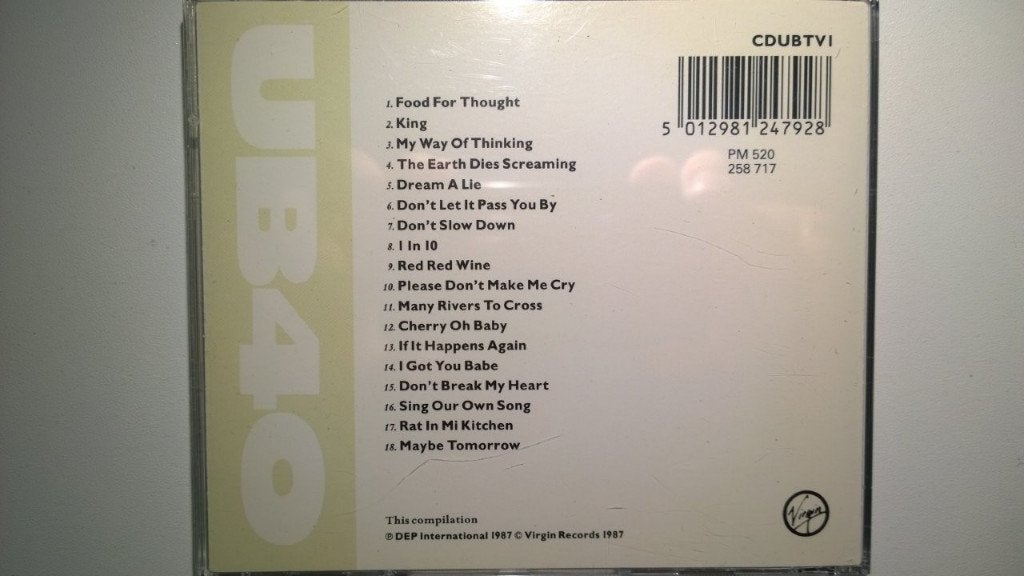 UB40 - The Best Of UB40 Volume 1, Ophalen of Verzenden, Reggae, Zo goed als nieuw, Album