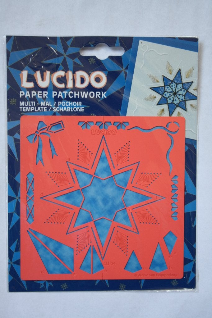 Lucido paper patchwork multimal ster met 8 punten LU04, Ophalen of Verzenden, Nieuw, Kerst, Pons of Mal