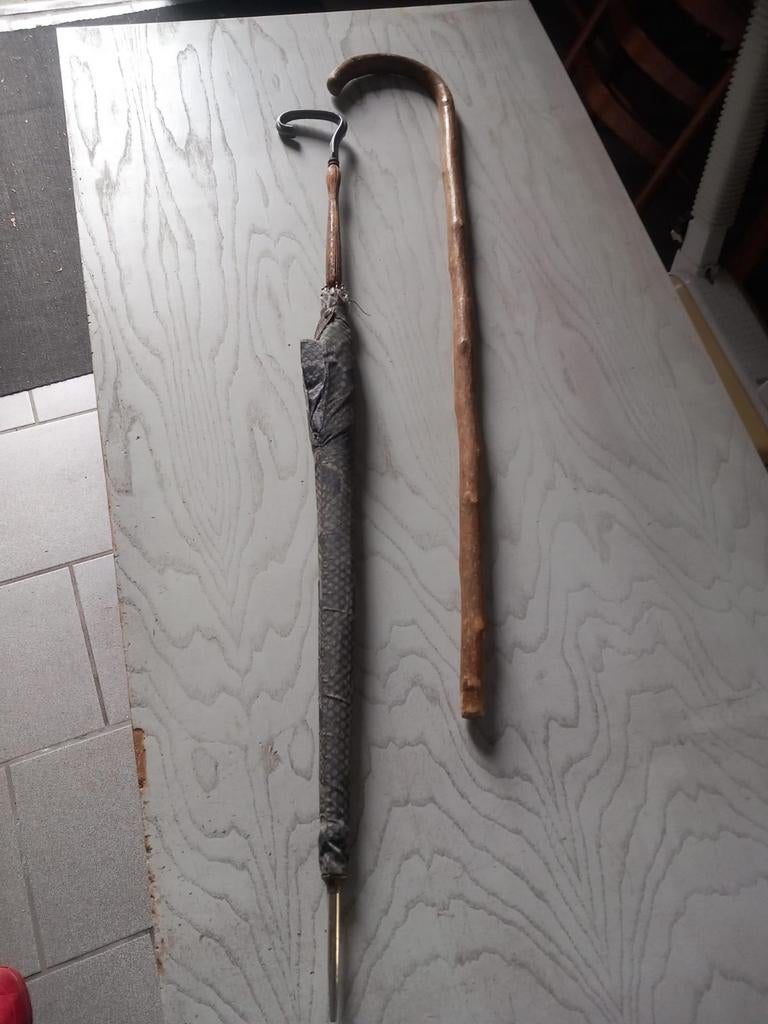Gratis 2 Antieke wandelstokken, Ophalen