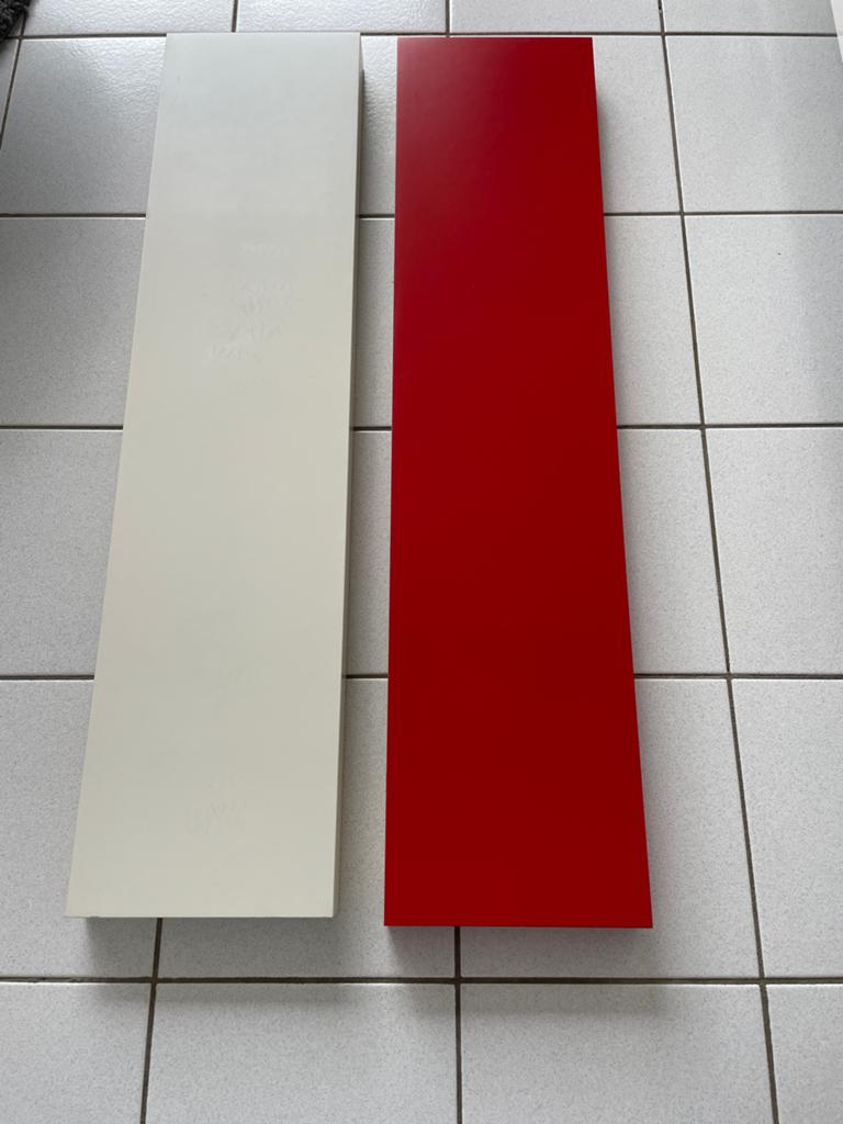 IKEA LACK planken rood en wit, Huis en Inrichting, Woonaccessoires | Wandplanken en Boekenplanken, Gebruikt, Ophalen