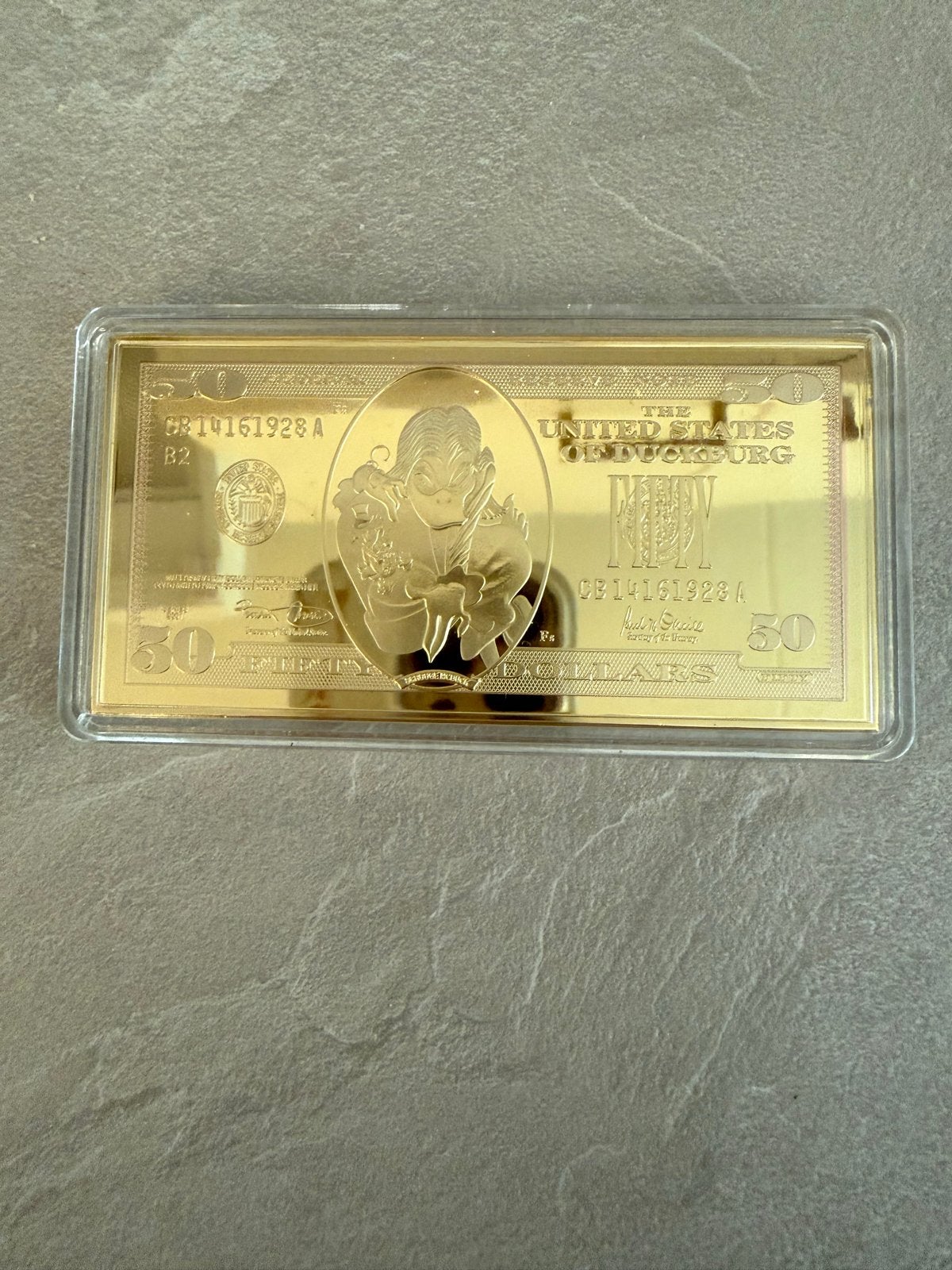 Gouden biljet 50 dollar - Decoratief verzamelobject, Ophalen of Verzenden, Overige landen, 50 euro, Los biljet
