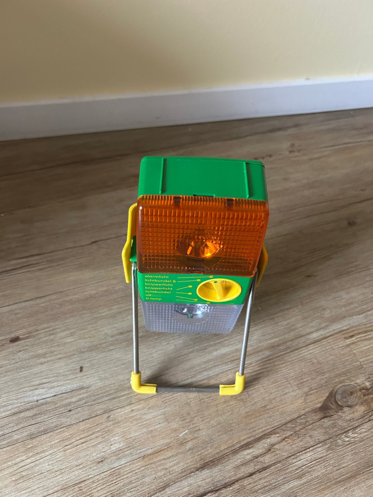 Vintage BP Noodlamp / Zaklamp - Groen & Geel, Ophalen of Verzenden