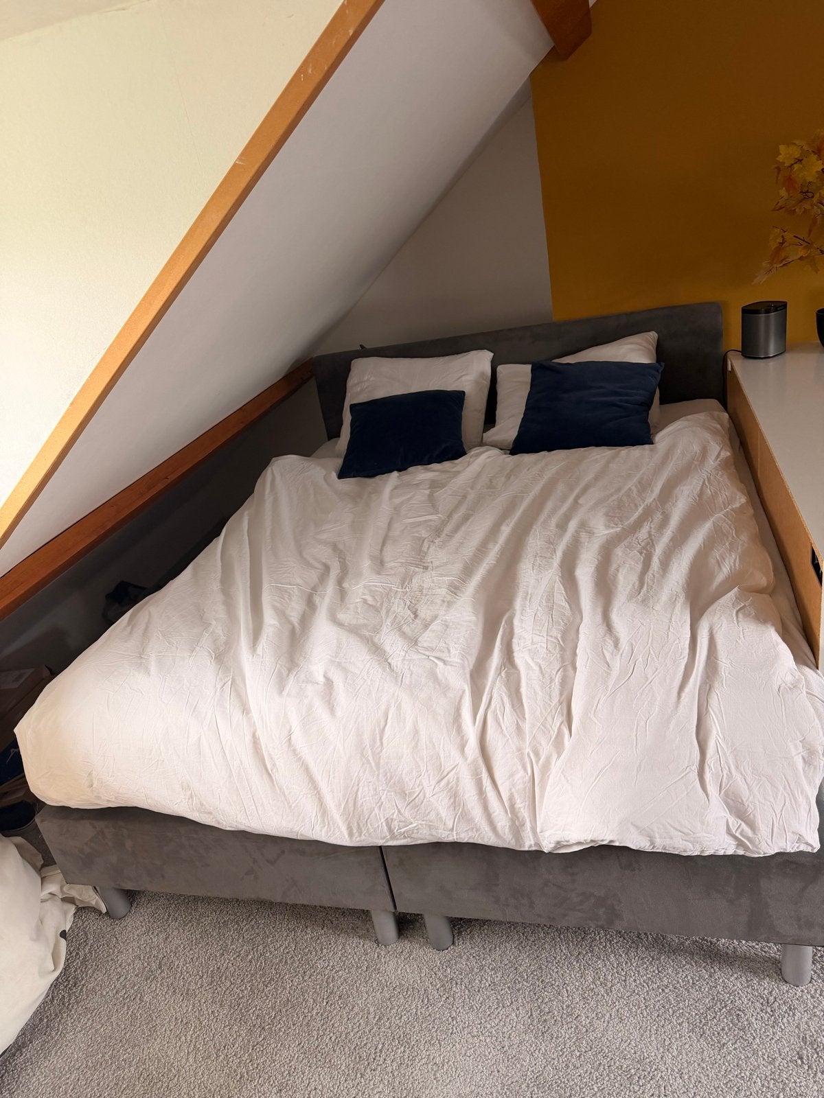 IKEA Boxspring 160 breed - Zonder topmatras, Ophalen, Gebruikt, Tweepersoons, 200 cm