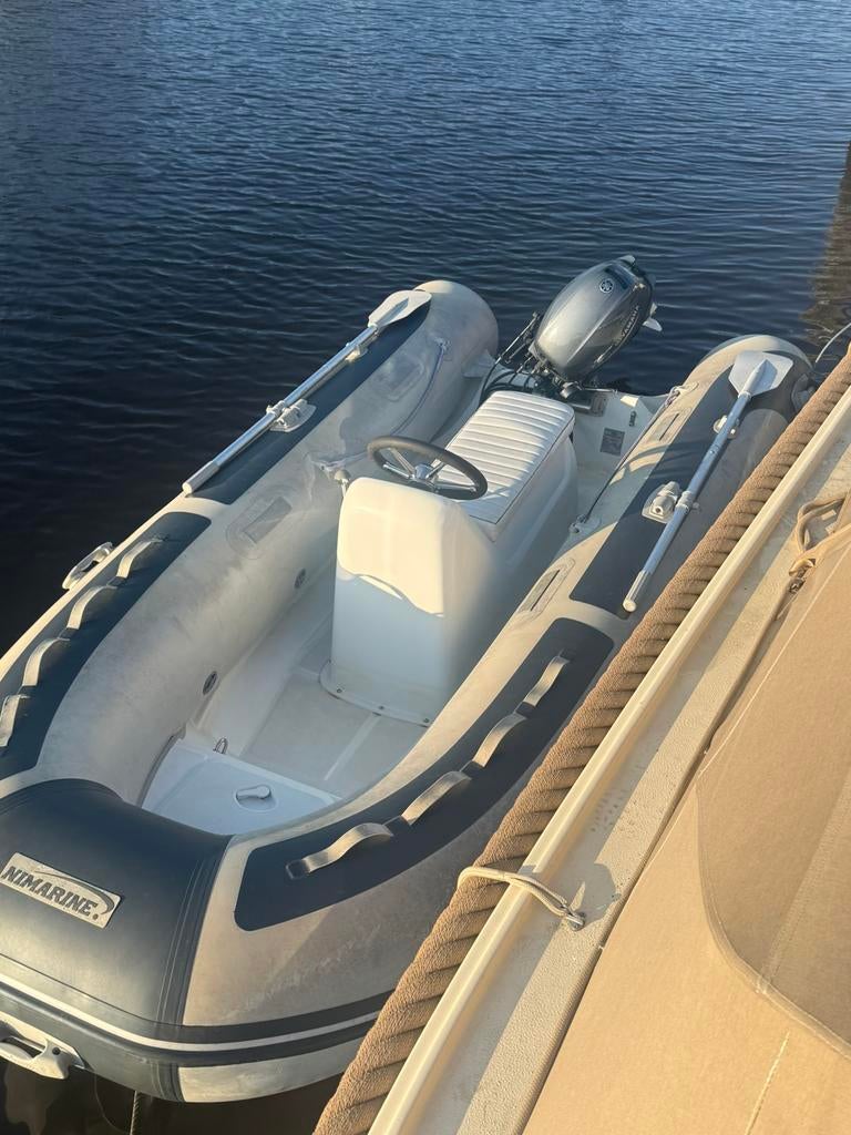 Rubberboot met console 8pk, Watersport en Boten, Rubberboten, Ophalen, Yamaha, Zo goed als nieuw, Benzine
